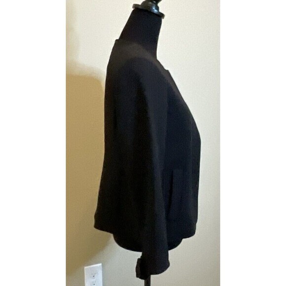 Banana Republic Womens size 6 Jacket Black Full Zip Lined Button Front Bow NWT - Picture 5 of 9